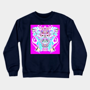 the kaiju light wallpaper in color madness ecopop Crewneck Sweatshirt